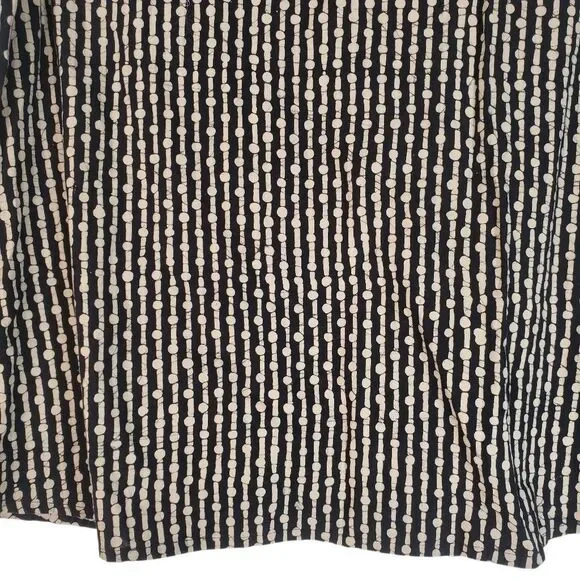 Marketplace Handwork of India Button-up Cotton Printed Shirt Blouse Black Tan 1W - Picture 6 of 12